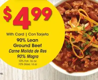 Ralphs 90% lean ground beef offer