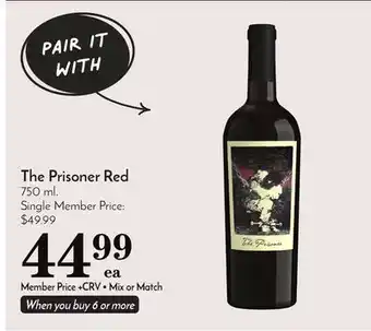 Pavilions The prisoner red offer