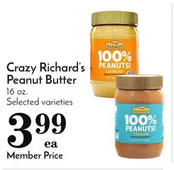 Pavilions Crazy richard's peanut butter offer