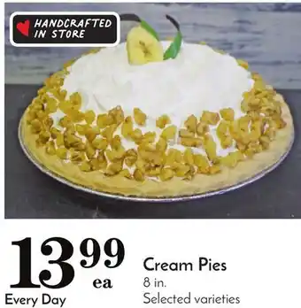 Pavilions Cream pies offer