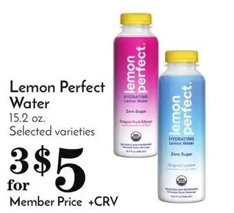 Pavilions Lemon perfect water offer
