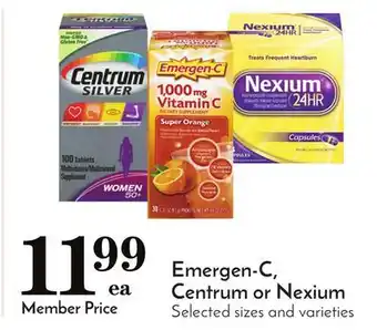 Pavilions Emergen-c, centrum or nexium offer