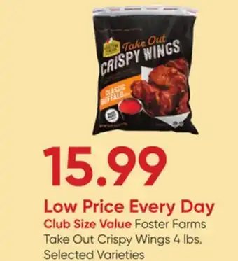 Stater Bros Foster farms take out crispy wings offer