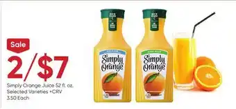 Stater Bros Simply orange juice offer
