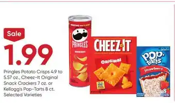 Stater Bros Pringles potato crisps 4.9 to 5.57 oz., cheez-it original snack crackers 7 oz. or kellogg's pop-tarts 8 ct offer