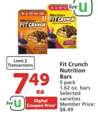 Albertsons Fit crunch nutrition bars offer