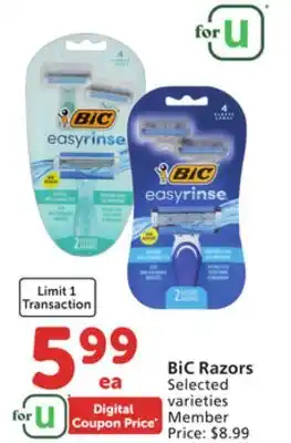 Albertsons Bic razors offer