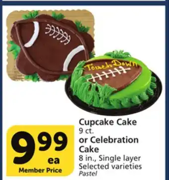 Albertsons Cupcake cake 9 ct. or celebration cake 8 in., single layer offer