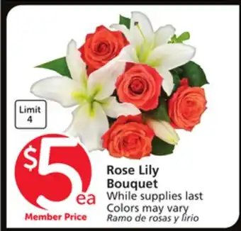 Albertsons Rose lily bouquet offer