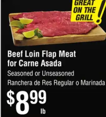 Smart & Final Beef loin flap meat for carne asada offer