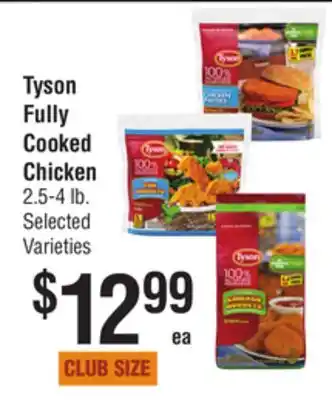 Smart & Final Tyson fully cooked chicken offer