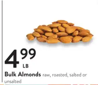 Fresh Thyme Bulk almonds offer