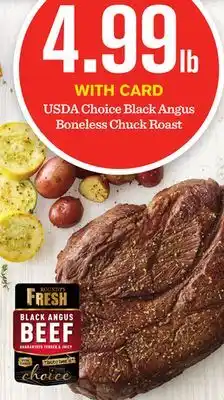 Mariano's Usda choice black angus boneless chuck roast offer