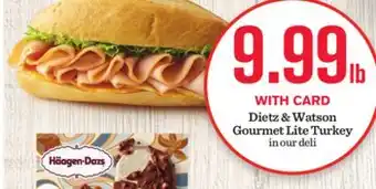 Mariano's Dietz & watson gourmet lite turkey offer