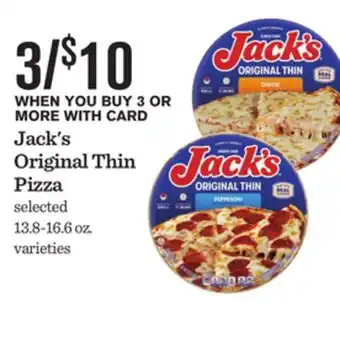 Mariano's Jack's original thin pizza offer