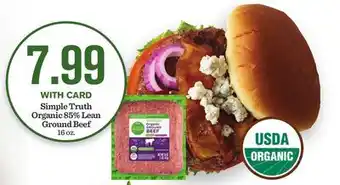 Mariano's Simple truth organic 85% lean ground beef offer