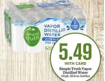 Mariano's Simple truth vapor distilled water offer