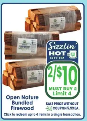 Jewel-Osco Open nature bundled firewood offer
