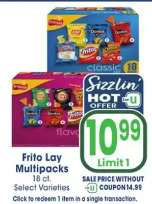 Jewel-Osco Frito lay multipacks offer