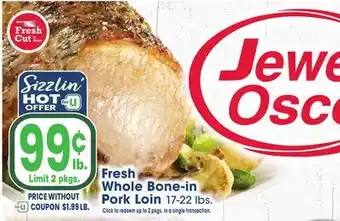 Jewel-Osco Whole bone-in pork loin offer