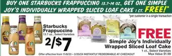Jewel-Osco Starbucks frappuccino offer