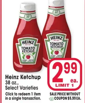 Jewel-Osco Heinz ketchup offer