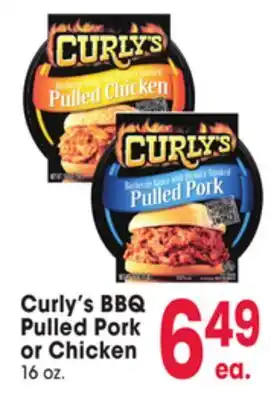 Jewel-Osco Curly's bbq pulled pork or chicken offer