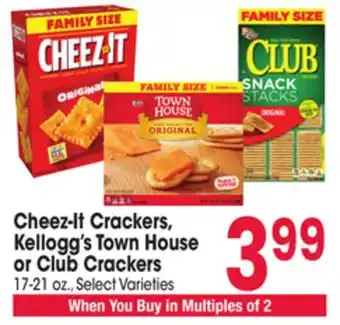 Jewel-Osco Cheez-it crackers, kellogg's town house or club crackers offer