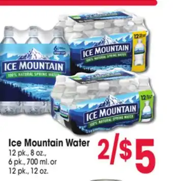 Jewel-Osco Ice mountain water offer