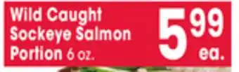 Jewel-Osco Wild caught sockeye salmon portion offer