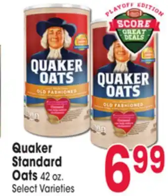 Jewel-Osco Quaker standard oats offer