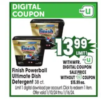 Jewel-Osco Finish powerball ultimate dish detergent offer
