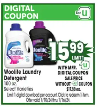 Jewel-Osco Woolite laundry detergent offer
