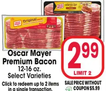Jewel-Osco Oscar mayer premium bacon offer