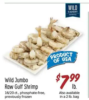 Sprouts Farmers Market Wild jumbo raw gulf shrimp offer