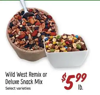 Sprouts Farmers Market Wild west remix or deluxe snack mix offer