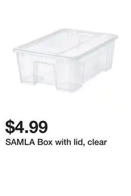 Ikea Samla box with lid, clear offer