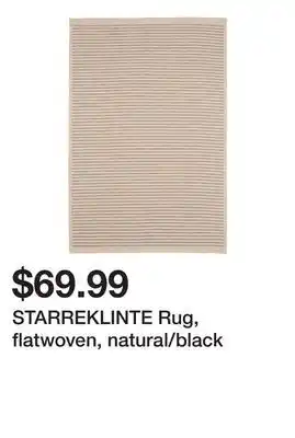 Ikea Starreklinte rug, flatwoven, natural/black offer