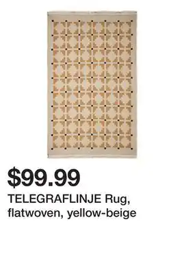 Ikea Telegraflinje rug, flatwoven, yellow-beige offer