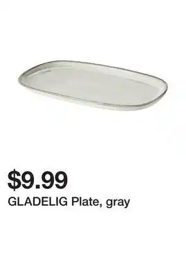 Ikea Gladelig plate, gray offer