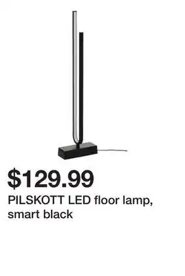 Ikea Pilskott led floor lamp, smart black offer