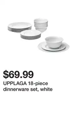 Ikea Upplaga 18-piece dinnerware set, white offer