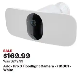 Best Buy Arlo - pro 3 floodlight camera - fb1001 - white offer