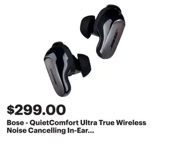 Best Buy Bose - quietcomfort ultra true wireless noise cancelling in-ear earbuds - black offer