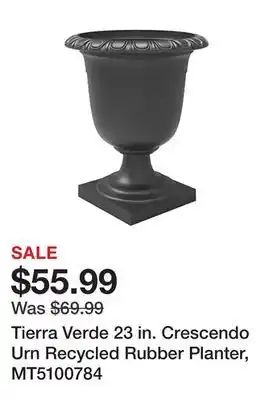 Tractor Supply Company Tierra verde 23 in. crescendo urn recycled rubber planter, mt5100784 offer