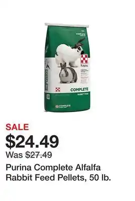 Tractor Supply Company Purina complete alfalfa rabbit feed pellets, 50 lb offer