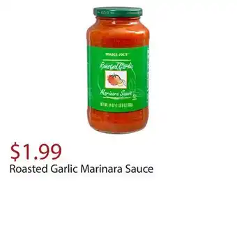 Trader Joe's Roasted garlic marinara sauce offer