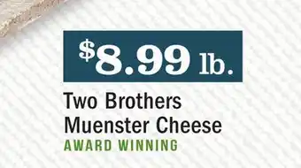 Heinen's Two brothers muenster cheese offer
