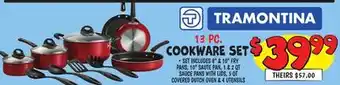 Ollie's Tramontina 13 pc. cookware set offer