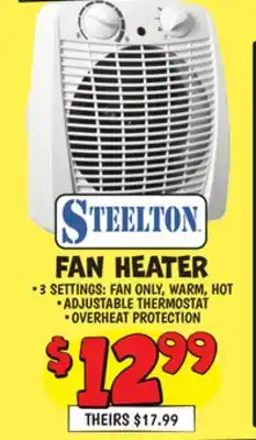 Ollie's Steelton fan heater offer
